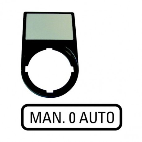 M22S-ST-GB12 216501 M22S-ST-GB12Q EATON ELECTRIC Шильдик "MAN-0-AUTO" с держателем 30х50, цвет черный