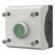 M22-D-G-X1/KC11/I 216522 M22-D-G-X1-KC11-IQ EATON ELECTRIC Зеленая кнопка в корпусе, 1НО+1НЗ