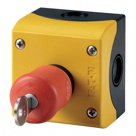 M22-PVS/KC11/IY 216523 Y7-216523 EATON ELECTRIC Emergency switching off key-operated button, 1N/O+1N/C, surf..