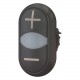 M22S-DDL-S-X4/X5 218146 Y7-218146 EATON ELECTRIC Pulsante doppio +indicatore luminoso, nero +/bianco/nero -