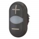 M22S-DDL-S-X4/X5 218146 Y7-218146 EATON ELECTRIC botão M22S-DDL-S-X4-X5Q Duplo, Preto (+) / (-) preto