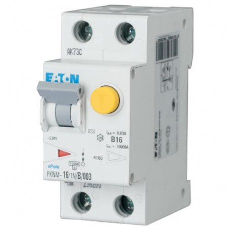 PKNM-16/1N/B/003-MW 236200 EATON ELECTRIC interruptor combinado, 1P + N, curva B, 16A, 30 mA