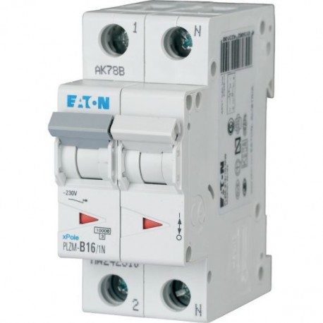 PLZM-B16/1N-MW 242310 0001609148 EATON ELECTRIC За текущий переключатель, 16A, 1pole + N, тип В характеристи..