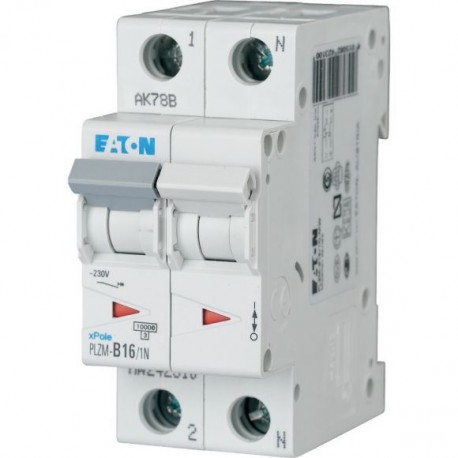 PLZM-C16/1N-MW 242336 EATON ELECTRIC Over current switch, 16A, 1pole+N, type C characteristic