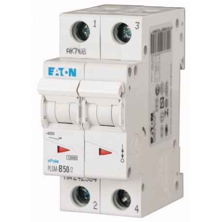 PLSM-C50/2-MW 242410 0001609187 EATON ELECTRIC Over current switch, 50A, 2p, type C characteristic