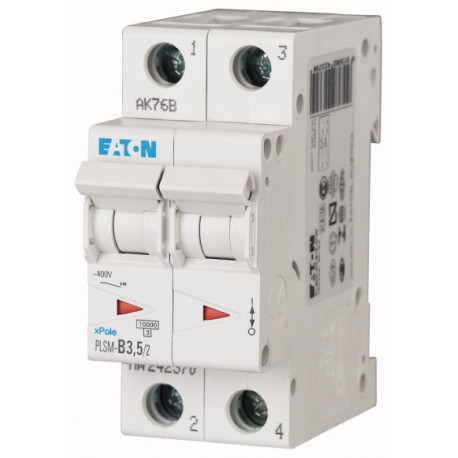 PLSM-D3,5/2-MW 242419 EATON ELECTRIC Miniature circuit breaker (MCB), 3, 5 A, 2 p, type D characteristic
