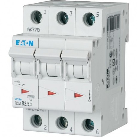 PLSM-B2,5/3-MW 242437 EATON ELECTRIC Int. magnetotérmico, 3P, curva B, 2,5A