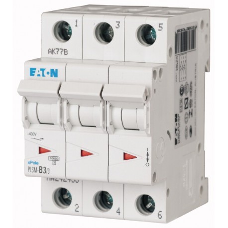 PLSM-B3/3-MW 242438 EATON ELECTRIC Over current switch, 3A, 3 p, type B characteristic