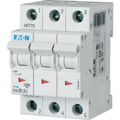 PLSM-C0,25/3-MW 242456 EATON ELECTRIC MCB, 3P, courbe C, 0.25A