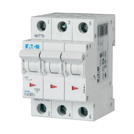 PLSM-C1/3-MW 242459 0001609191 EATON ELECTRIC Interruttore protettore 1A 3p curva caratteristica C