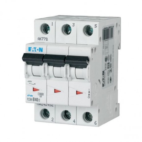 PLSM-C40/3-MW 242478 Y7-242478 EATON ELECTRIC Interruttore protettore, 40 A, 3p, curva caratteristica C
