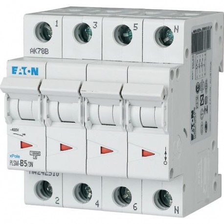 PLSM-C5/3N-MW 242536 EATON ELECTRIC Int. magnetotérmico, 3P+N, curva C, 5A