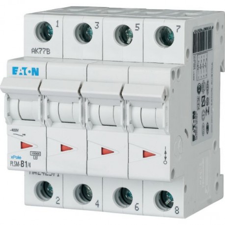 PLSM-B1/4-MW 242571 EATON ELECTRIC Int. magnetotérmico, 4P, curva B, 1A