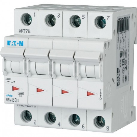 PLSM-B3/4-MW 242576 EATON ELECTRIC Interruttore protettore 3A 4p curva caratteristica B