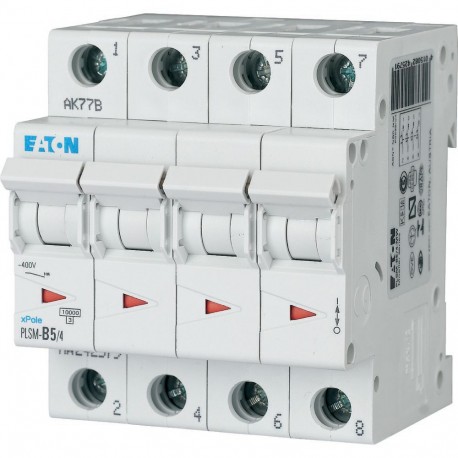 PLSM-B5/4-MW 242579 EATON ELECTRIC Int. magnetotérmico, 4P, curva B, 5A
