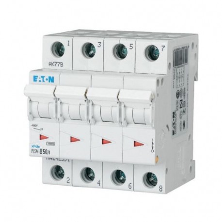 PLSM-B50/4-MW 242591 Y7-242591 EATON ELECTRIC Int. magnetotérmico, 4P, curva B, 50A