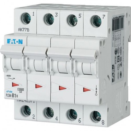 PLSM-C0,5/4-MW 242596 EATON ELECTRIC Int. magnetotérmico, 4P, curva C, 0,5A