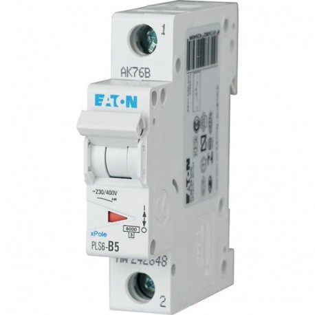 PLS6-D5-MW 242697 EATON ELECTRIC Int. magnetotérmico, 1P, curva D, 5A
