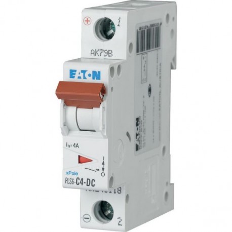 PLS6-C4-DC-MW 243118 Y7-243118 EATON ELECTRIC Disjoncteur modulaire, 4A, 1p, courbe C, DC