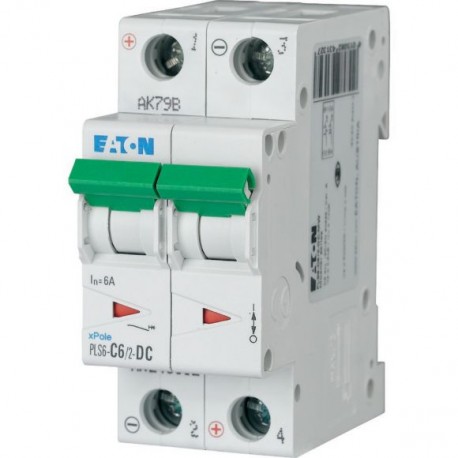 PLS6-C6/2-DC-MW 243132 Y7-243132 EATON ELECTRIC Interruttore protettore, 6A, 2p, curva caratteristica C, DC