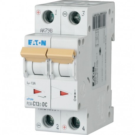 PLS6-C13/2-DC-MW 243134 Y7-243134 EATON ELECTRIC Int. magnetotérmico DC, 2P, curva C, 13A