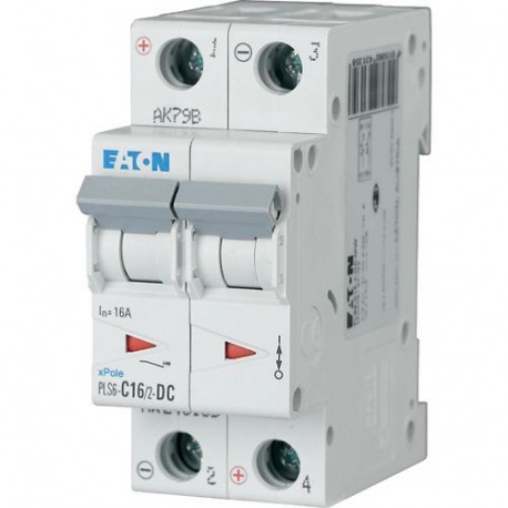 PLS6-C16/2-DC-MW 243135 Y7-243135 EATON ELECTRIC Disjoncteur modulaire, 16A, 2p, courbe C, DC