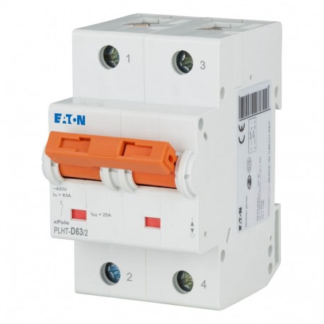 PLHT-D63/2 248021 0001609550 EATON ELECTRIC Interruttore LS, 63A, 2p, curva caratteristica D, AC