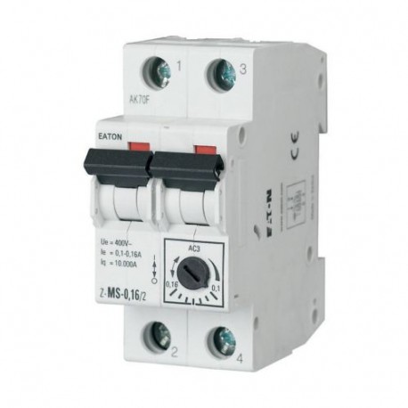 Z-MS-0,40/2 248391 Z-MS-0.40/2 EATON ELECTRIC Motor-Protective Circuit-Breakers, 0, 25-0, 4 A, 2 p