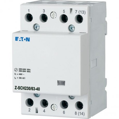 Z-SCH230/63-40 248856 0004355538 EATON ELECTRIC Installation contactor, 230VAC/50Hz, 4N/O, 63A, 3HP