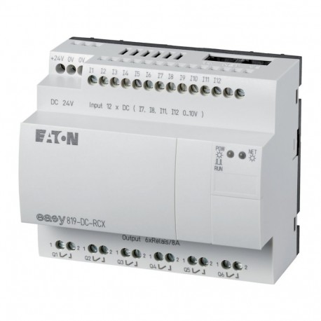 EASY819-DC-RCX 256270 0004520957 EATON ELECTRIC 6s módulo 12e / r 24VDC não blindado