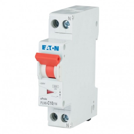 PLN6-C10/1N-MW 263172 EATON ELECTRIC Interruttore LS, 10A, 1Np, curva caratteristica C, AC