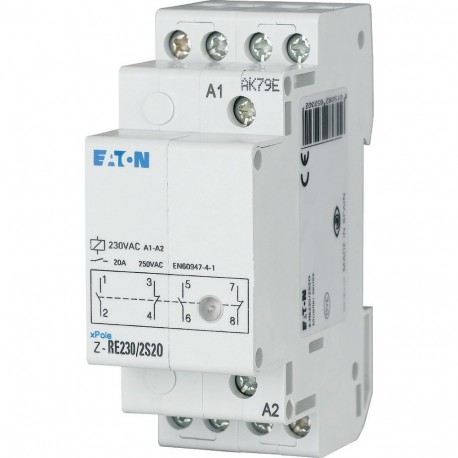 Z-RE230/2S2O 265230 EATON ELECTRIC Contactor modular, (2NA+2NC), 20A(AC1)