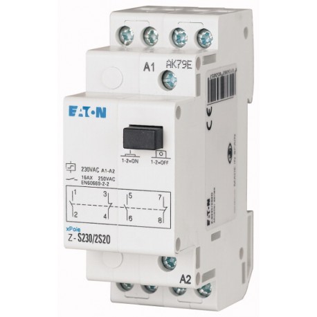 Z-S111/SS 265272 EATON ELECTRIC Télérupteur, 110AC, 2 F, 16A, 60Hz, 1PE