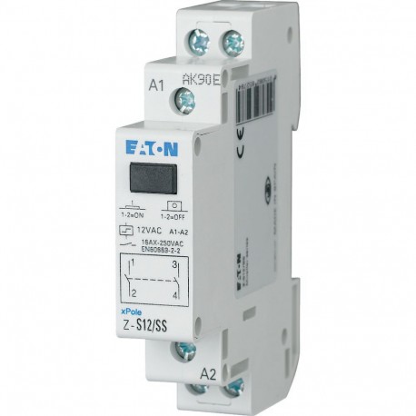 Z-S12/SS 265278 Y7-265278 EATON ELECTRIC Télérupteur, 12AC, 2S, 16A, 50Hz, 1PE