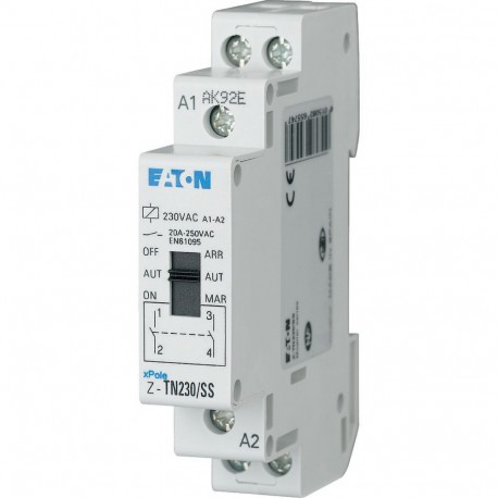 Z-TN230/SS 265574 Y7-265574 EATON ELECTRIC Relais avec présélection, 230VAC/50Hz, 2 s, 20A, 1PE