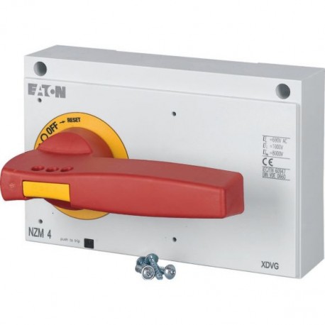NZM4-XDVR 266610 Y7-266610 EATON ELECTRIC Maniglia rotativa, rossa-gialla, lucchettabile