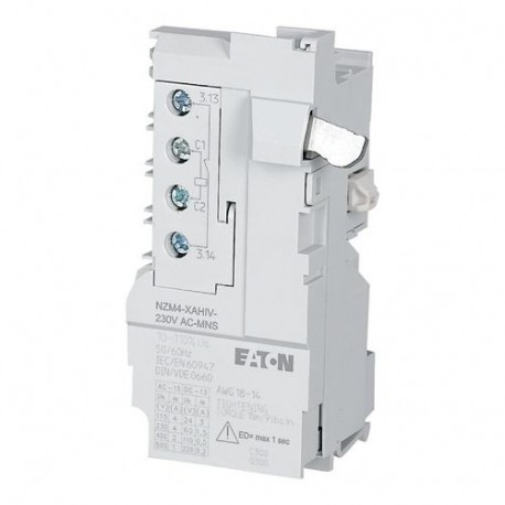 NZM4-XAHIV-230AC-MNS 274143 EATON ELECTRIC Bobina de disparo, 230VAC, +1 contacto avanzado N/O, para MNS, NZ..