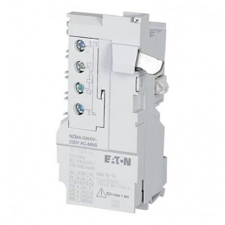 NZM4-XAHIV-230AC-MNS 274143 EATON ELECTRIC Shunt (emissão) + contacto auxiliar de antecedência