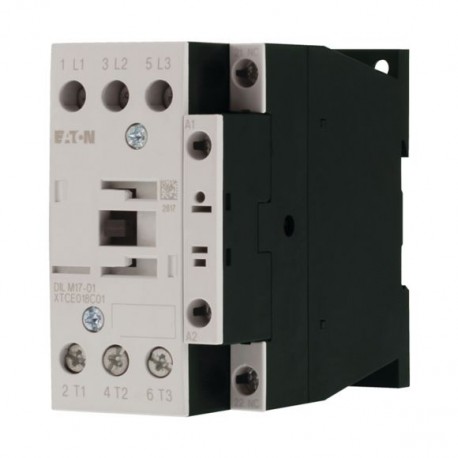 DILM17-01(115V60HZ) 277029 XTCE018C01CX EATON ELECTRIC Contactor, 3p+1N/C, 7.5kW/400V/AC3