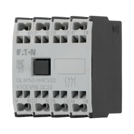 DILM150-XHICV22 278049 XTCEXFBLGC22 EATON ELECTRIC Bloque de contactos auxiliares 1 NO + 1 NOA + 1 NC + 1 NC..