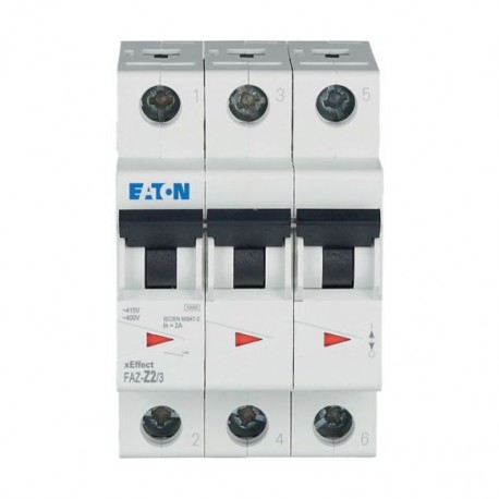 FAZ-Z2/3 278921 EATON ELECTRIC Miniature circuit breaker (MCB), 2A, 3p, Z-Char, AC