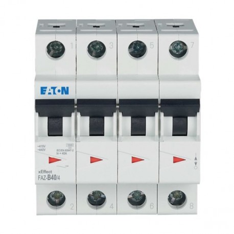 FAZ-B40/4 279039 EATON ELECTRIC Miniature circuit breaker (MCB), 40A, 4p, B-Char, AC