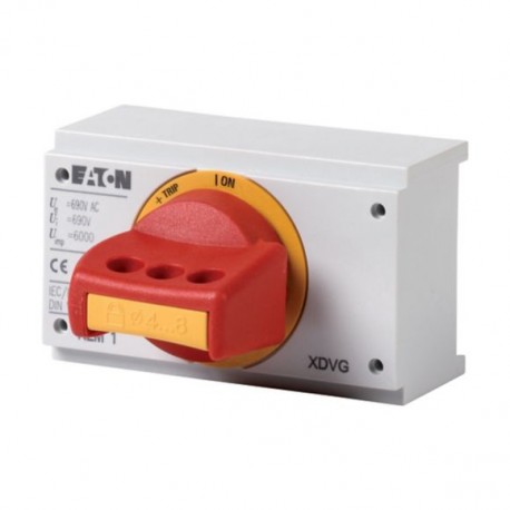 NZM1-XDVGR 285249 Y7-285249 EATON ELECTRIC Poignée rotative pour mécanisme inverseur, manette, rouge, verrou..