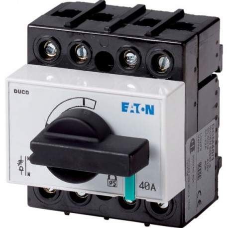 DCM-40/1 1314106 EATON ELECTRIC Interrupteur-sectionneur, 3 pôles + N, 40 A, avec poignée rotative noire et ..