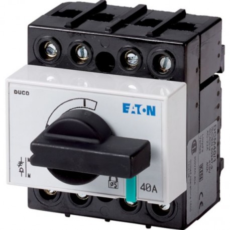 DCM-40/1 1314106 EATON ELECTRIC Switch-disconnector, 3 pole + N, 40 A, With black rotary handle and drive sh..