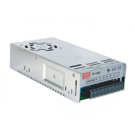 TP-150D MEANWELL Adaptateur AC-DC à sortie triple format fermé, Sortie 5VDC / 20A +24V / 4A +12VDC / 1A