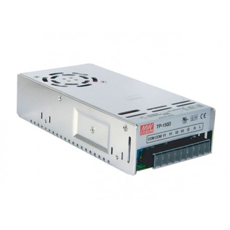 TP-150D MEANWELL AC-DC Triple output enclosed power supply, Output 5VDC / 20A +24VDC / 4A +12VDC / 1A