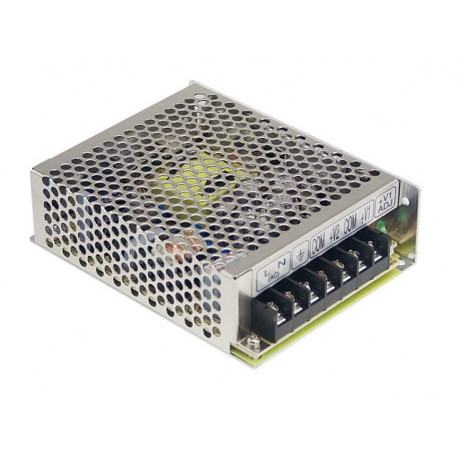 RD-50B MEANWELL Fuente de alimentación formato caja de rejilla, Entrada: 88-264VCA, Salidas: +5 y +24VCC, Po..