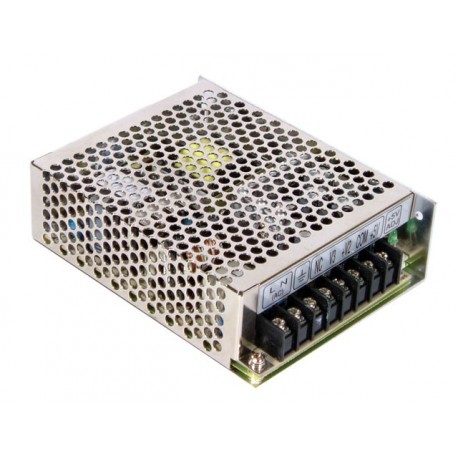 RT-65D MEANWELL Fuente de alimentación conmutada, Entrada: 88-264VCA, Salidas: +5VDC / 4A +24VDC / 1.5A +12V..