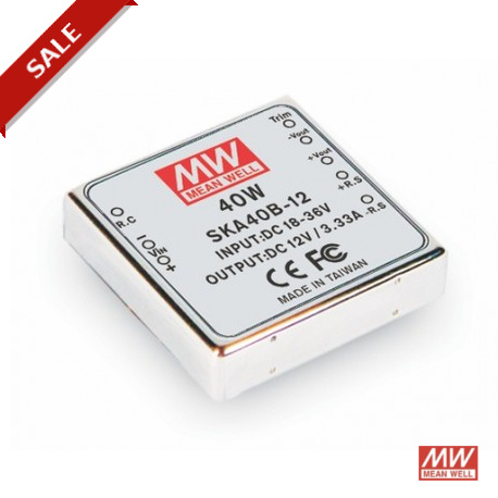 SKA40B-05 MEANWELL Convertitore DC-DC per montaggio su circuito, Ingresso 18-36VDC, Uscita 5VDC / 7A, DIP at..